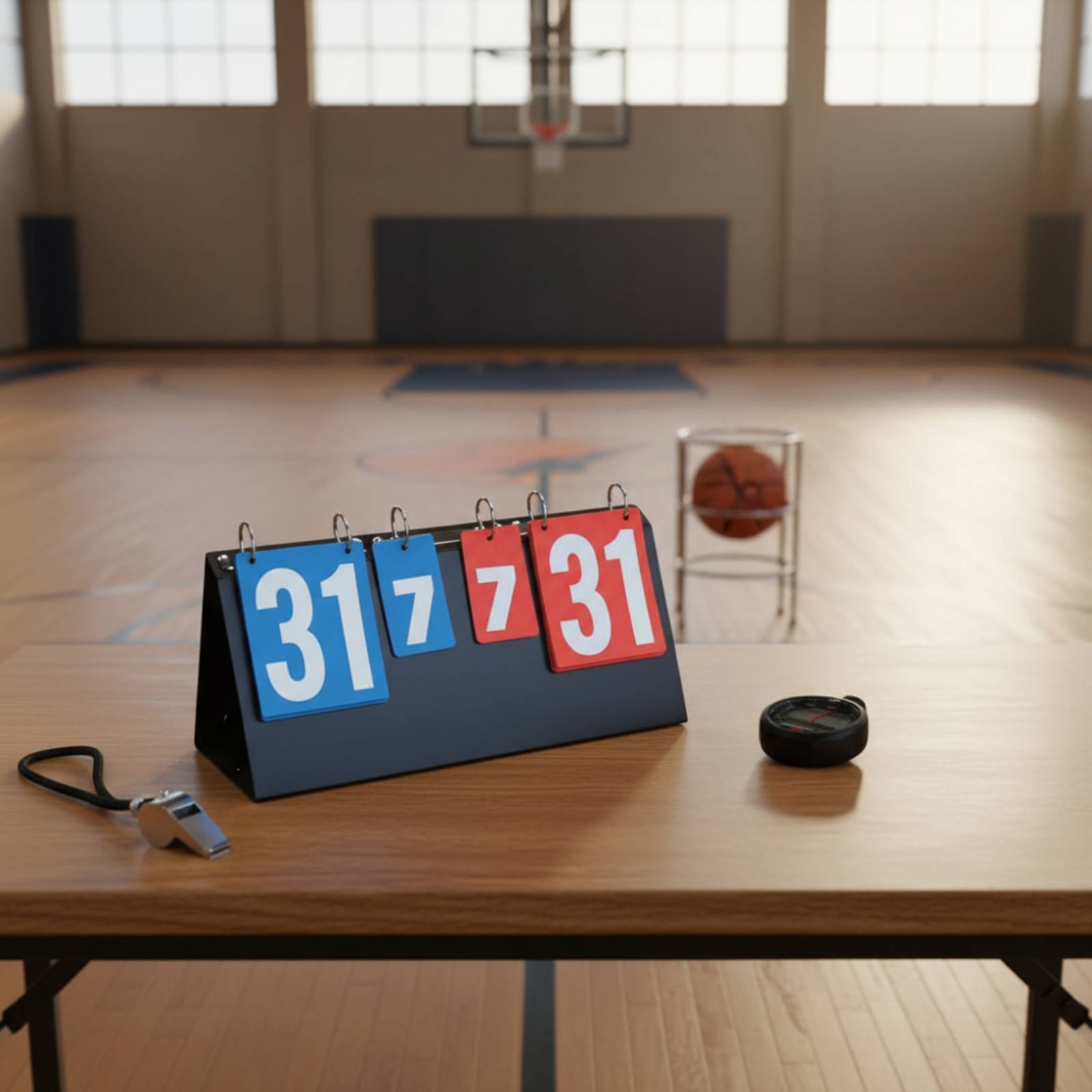 Table Tennis Scoreboard - Przenośna tablica wyników z klapkami, wielofunkcyjna