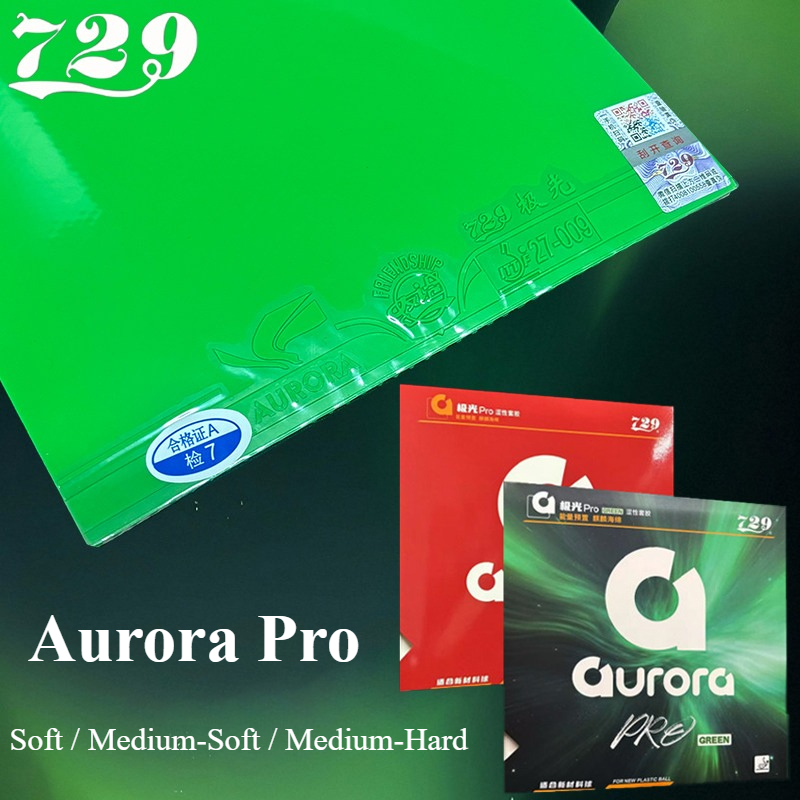 Table Tennis Xiom Rubber - 729 Friendship Aurora Pro Green Guma